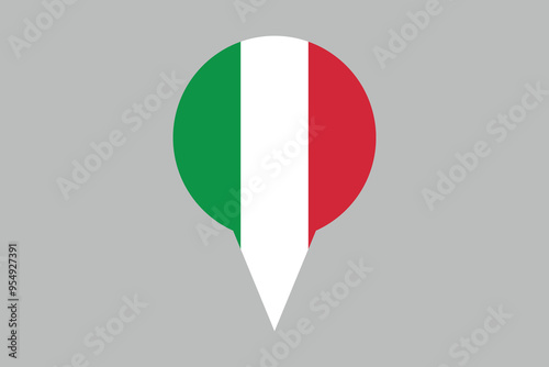 Free Download Italy flag with location sign, Vector flag of Italy, italian flag, vector illustration
 - GFXLoad
