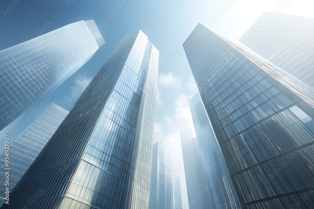 high rise buildings in office area , ai high rise buildings in office area , ai