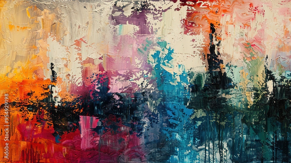 Obraz premium Painting pattern wallpaper