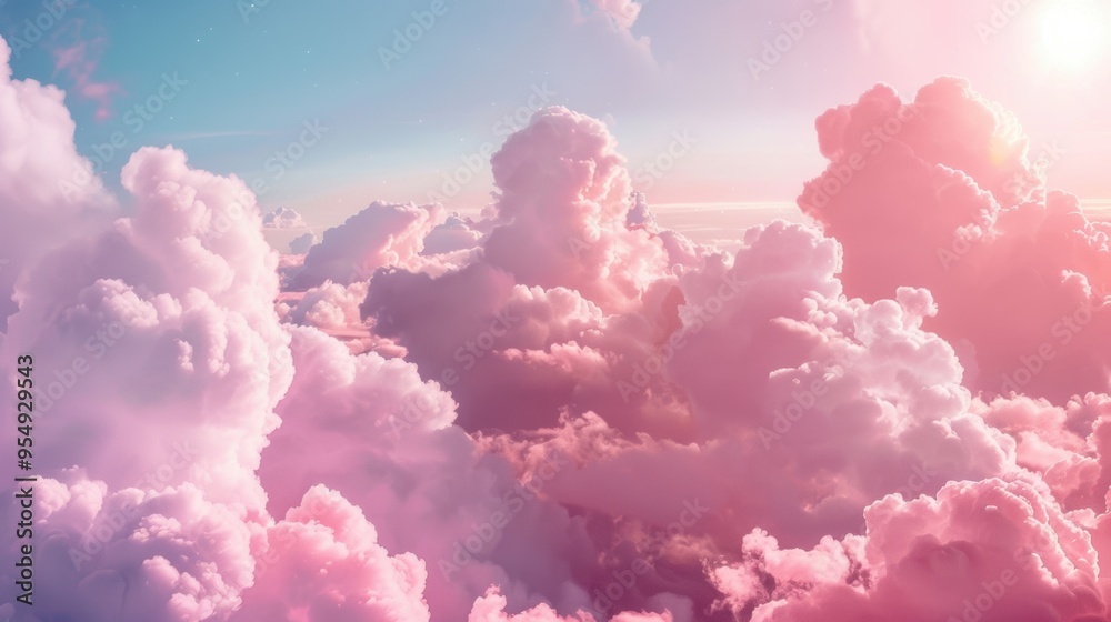 Beautiful aerial view above the clouds at sunset. Beautiful aerial view above the clouds at sunset.