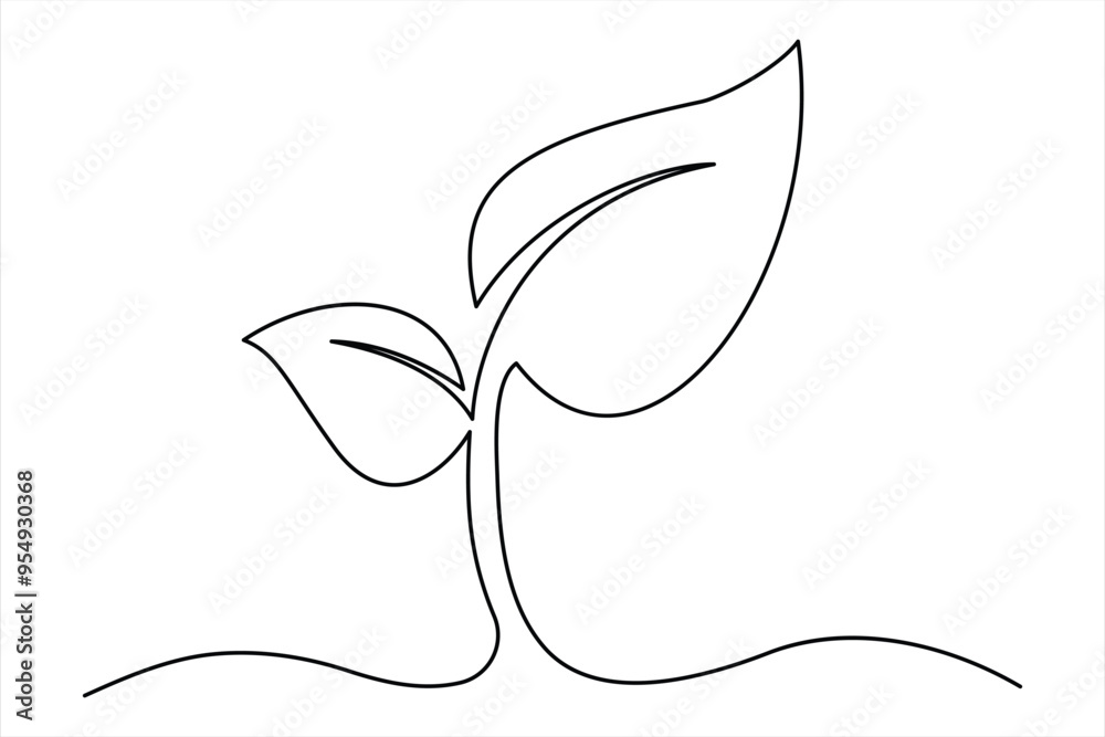 Continuous one line drawing of plant growth processing from seed outline vector art illustration
Continuous one line drawing of plant growth processing from seed outline vector art illustration