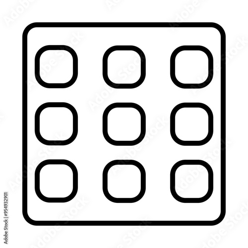 App Drawer line icon