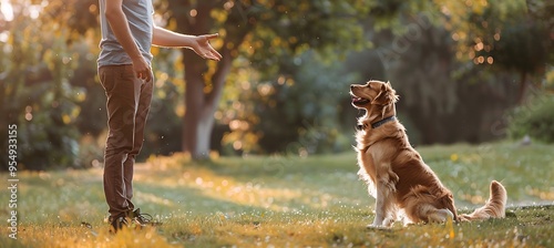A Dog Trainer Teaching Dog How to Obey Commands