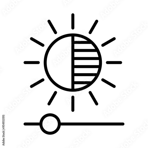 Brightness Control line icon