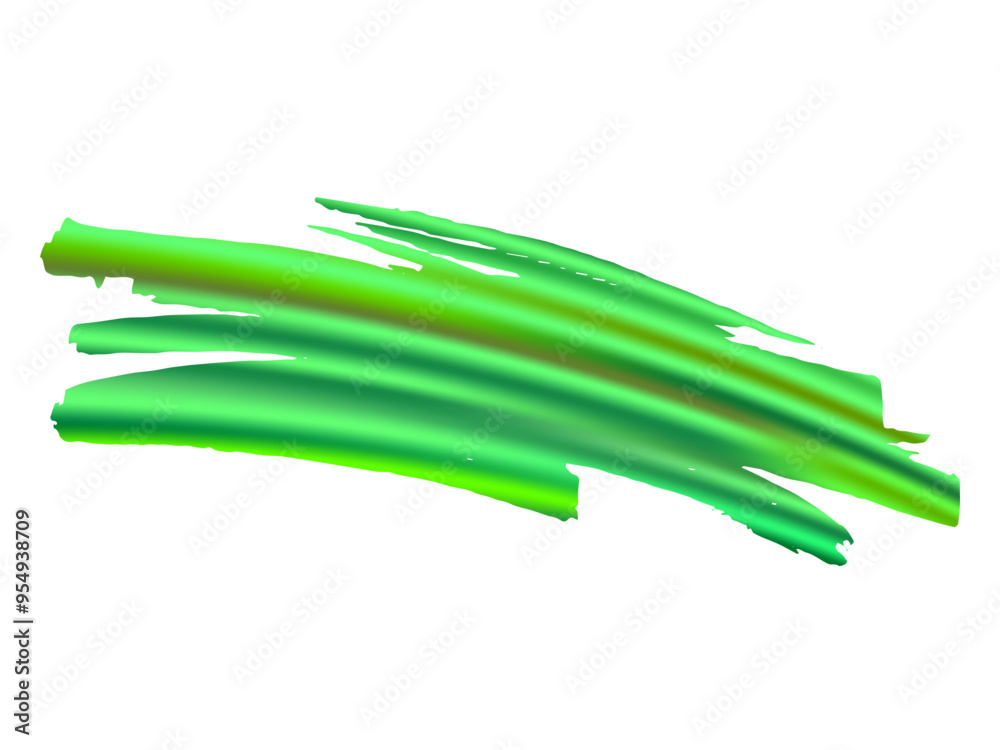 Vector Brush Stroke. Abstract Fluid Splash. Isolated Splash on White Backdrop. Green and Teal Gradient Paintbrush. Sale Banner Brushstroke. Watercolor Textured Background.