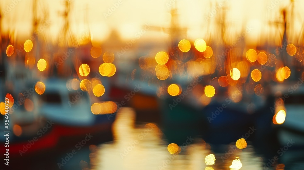 A blurred image of boats in a harbor during sunset, creating a warm and dreamy atmosphere. A blurred image of boats in a harbor during sunset, creating a warm and dreamy atmosphere.