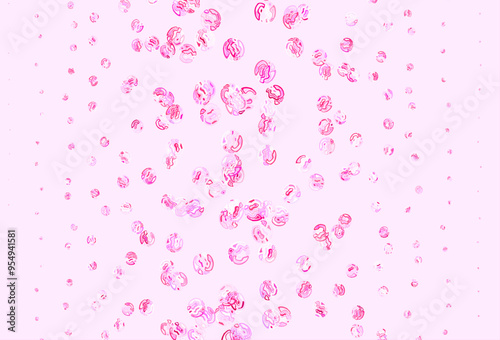 Light Pink vector template with circles.