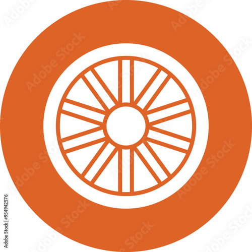 Cartwheel glyph circle icon