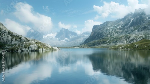 Lake and mountain wallpaper