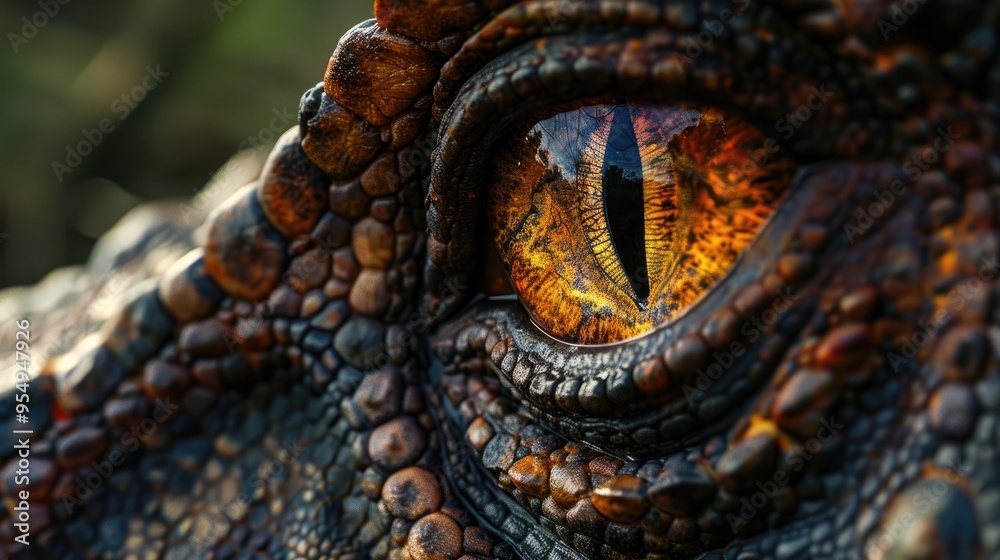 Fototapeta premium Eye of the dinosaurs.