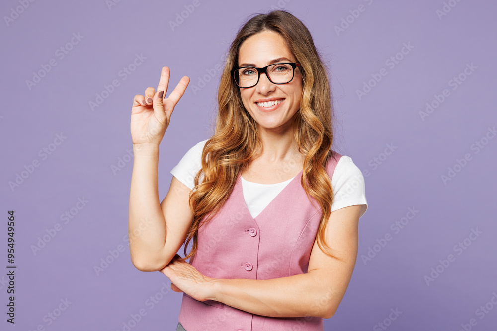 Young smiling happy successful employee business woman corporate lawyer ...
