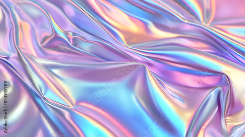 Wallpaper Mural Vibrant Liquid Color ,Fluid Background, Hologram Futuristic Poster, Abstract geometric crystal background, iridescent texture, liquid ,3d rendering
 Torontodigital.ca