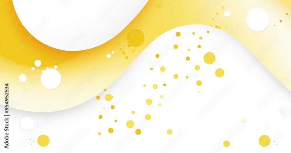 A vibrant abstract design featuring flowing yellow waves and circular shapes, ideal for backgrounds or graphic resources. A vibrant abstract design featuring flowing yellow waves and circular shapes, ideal for backgrounds or graphic resources.
