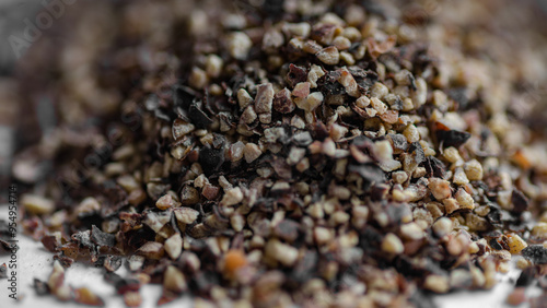 A close up macro shot of Grounded Black pepper 