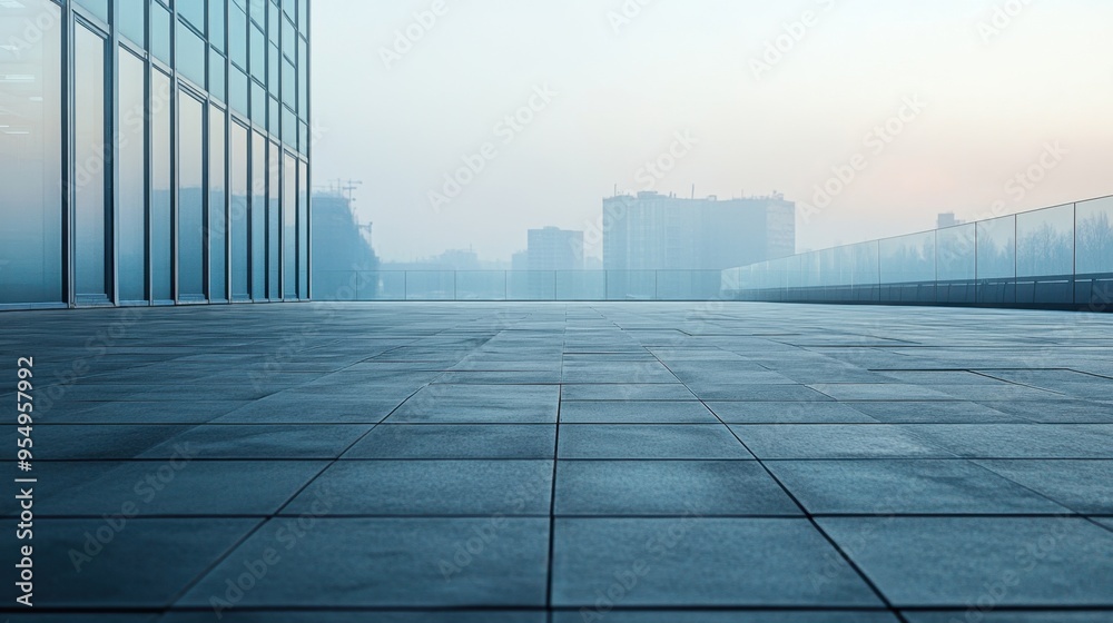 Fototapeta premium 大气现代化广告背景图地面