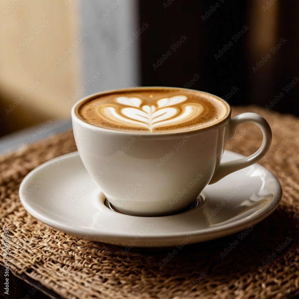 Coffee Cup with Heart Shape Milk Coffee Cup with Heart Shape Milk