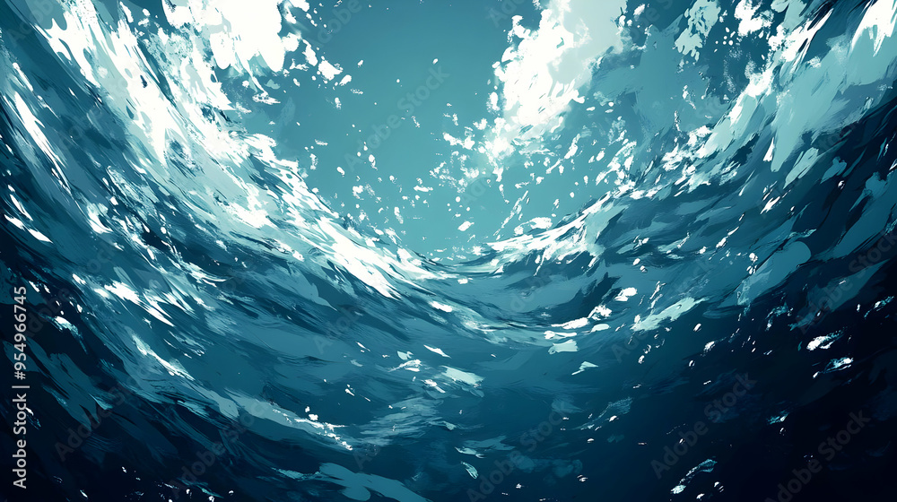 Abstract Ocean Water Animation with Blue and White Colors, Under the Sea Surface, Deep Water, Water Texture, Water Movement, Abstract Art, Brush Strokes, Sea, Ocean Waves, Ocean Background, Water Abstract Ocean Water Animation with Blue and White Colors, Under the Sea Surface, Deep Water, Water Texture, Water Movement, Abstract Art, Brush Strokes, Sea, Ocean Waves, Ocean Background, Water