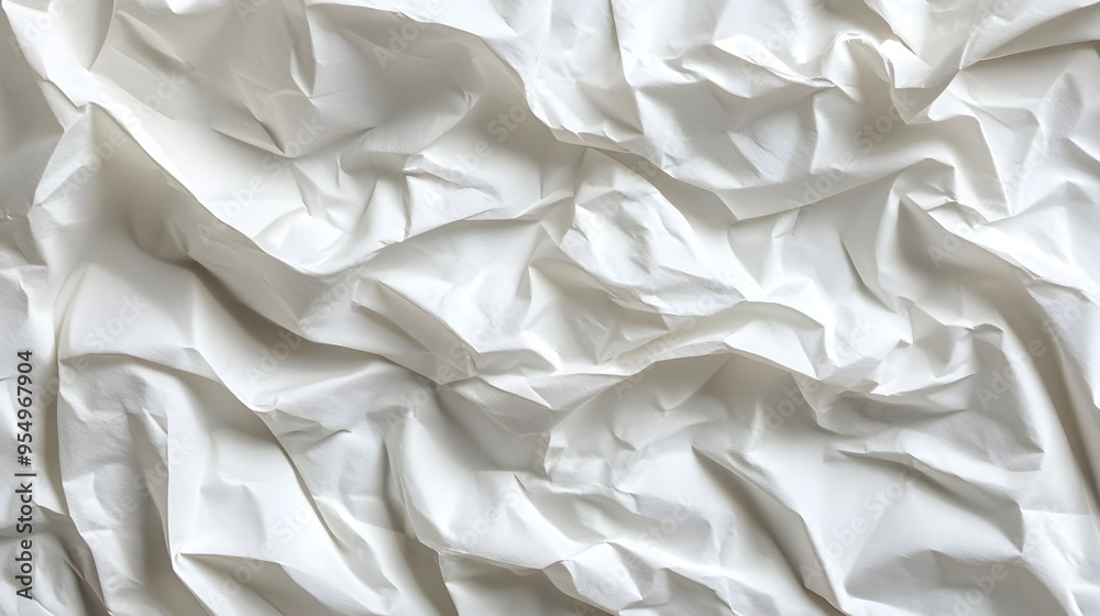 Abstract White Crumpled Paper Texture Background Abstract White Crumpled Paper Texture Background