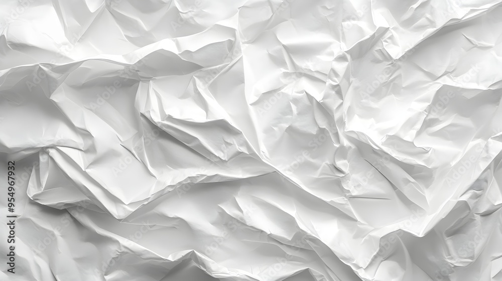 Abstract White Crumpled Paper Texture Background Abstract White Crumpled Paper Texture Background
