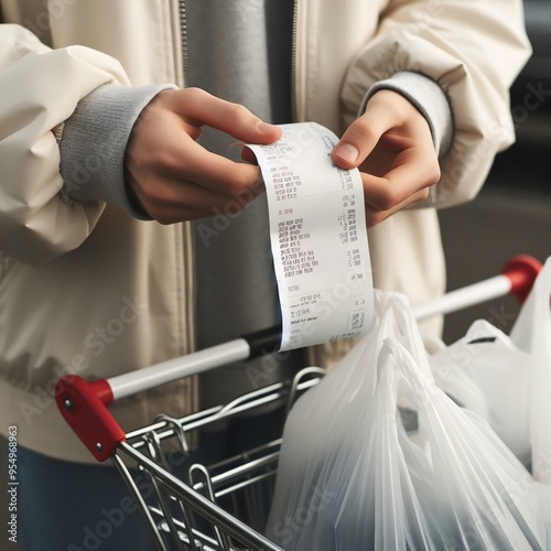 Everyday Grocery Shopping Experience | Grocery Aisle Walk A Routine Shopping Trip | Curated to High Resolution Large Image at 300 DPI photo