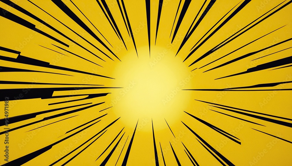 Obraz premium Abstract yellow zoom lines empty background 106