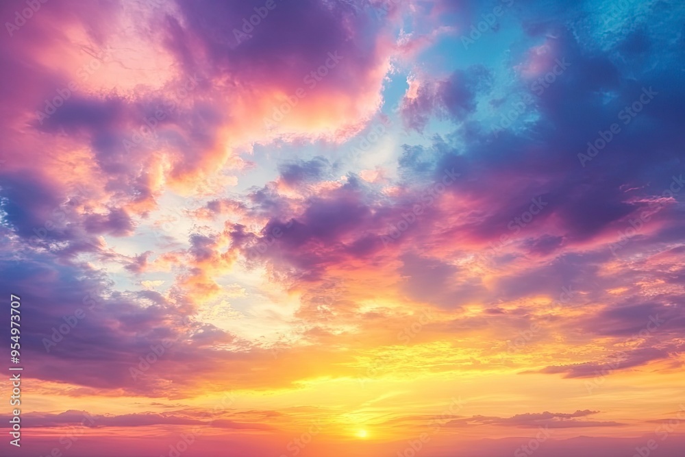 colorful clouds and sky,Dusk, Sunset Sky Clouds in the Evening with colorful Orange, Yellow, Pink and red sunlight and Dramatic storm clouds on Twilight sky, Landscape horizon , ai colorful clouds and sky,Dusk, Sunset Sky Clouds in the Evening with colorful Orange, Yellow, Pink and red sunlight and Dramatic storm clouds on Twilight sky, Landscape horizon , ai