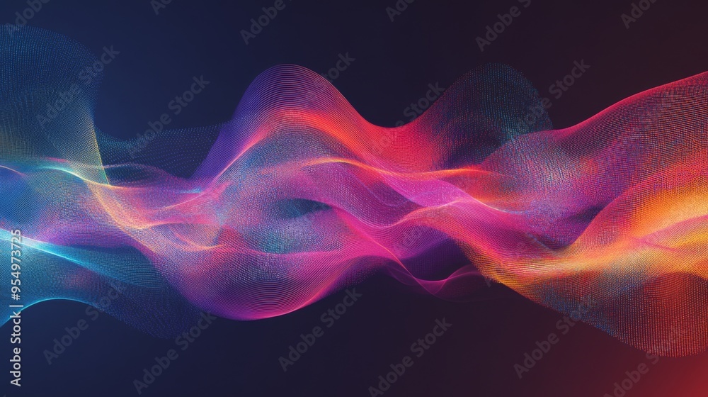 A graphic representation of electrical waveforms in a vibrant color scheme, set against a dark background for contrast and clarity. A graphic representation of electrical waveforms in a vibrant color scheme, set against a dark background for contrast and clarity.