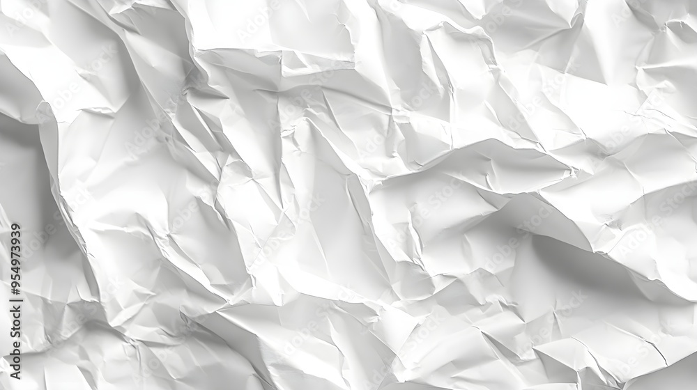 Crumpled White Paper Texture Background Crumpled White Paper Texture Background