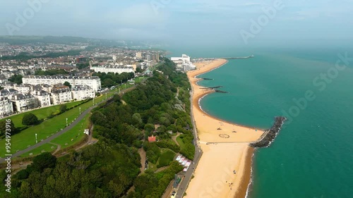 Aerial View of Folkestone, UK photo