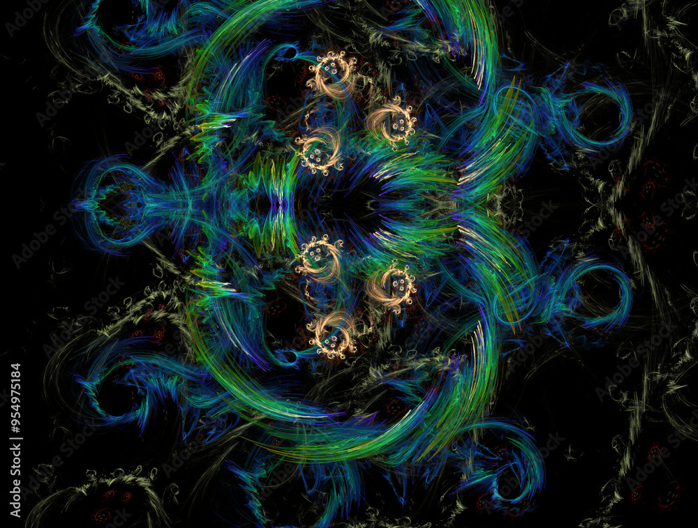 Imaginatory fractal abstract background Image
