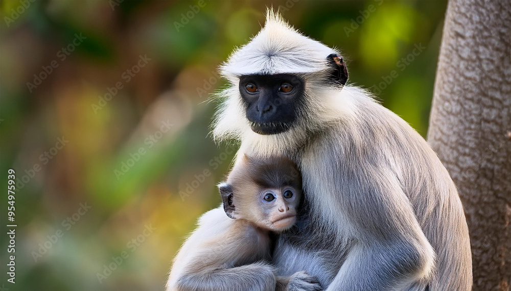 Obraz premium Charming Baby Langur Monkey