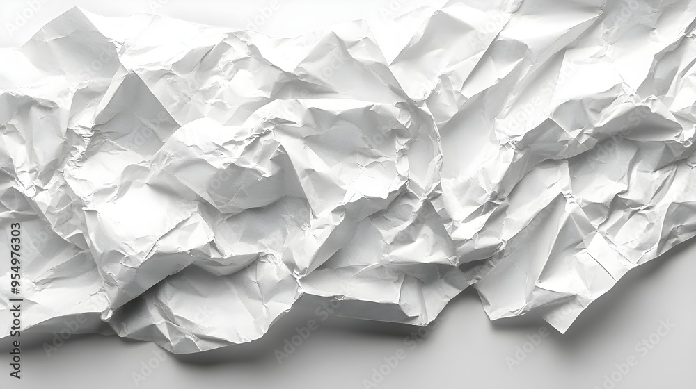 Crumpled White Paper Texture Background Crumpled White Paper Texture Background