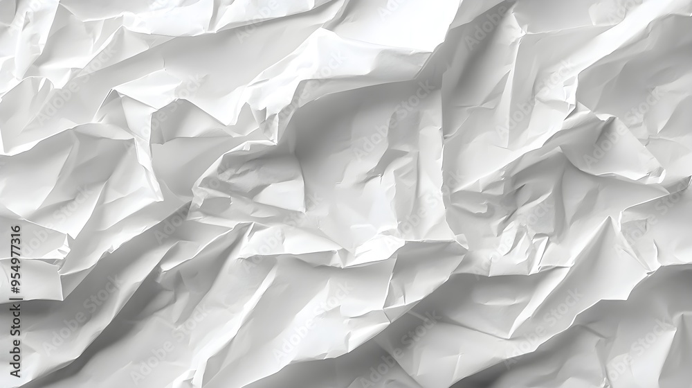 Crumpled White Paper Texture Background Crumpled White Paper Texture Background