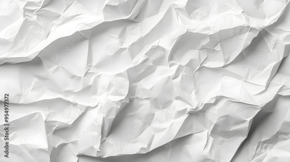 Crumpled White Paper Texture Background Crumpled White Paper Texture Background