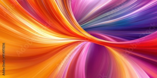 Abstract image with a dynamic color swirl in warm and cool tones, creating a sense of movement and energy. photo