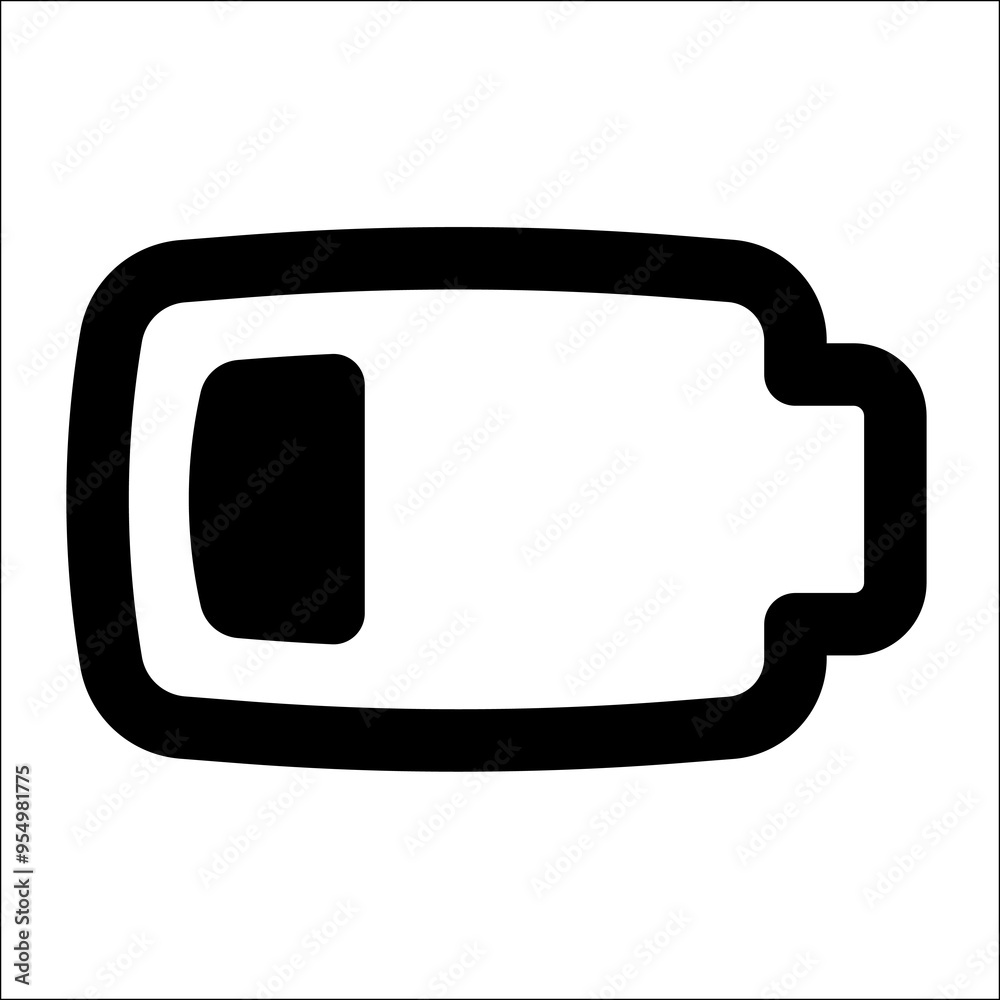 Battery Quarter vector on the white background Battery Quarter vector on the white background