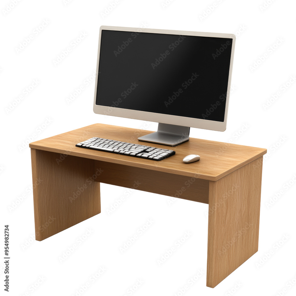 Computer desk on Transparent background Computer desk on Transparent background