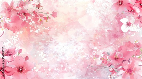 Stunning Hand Drawn Watercolor Border Background: A Delicate and Enchanting Visual Delight. Showcasing Artistry and Creativity.