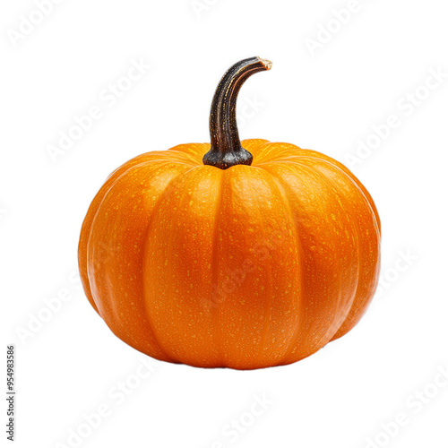 Wallpaper Mural Vibrant orange pumpkin with a twisted stem and textured skin isolated on a transparent background  Torontodigital.ca