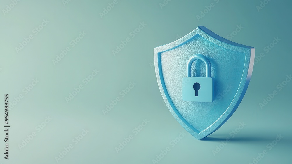 A modern blue shield with a lock symbolizes security and protection in the digital world, representing safety and privacy. A modern blue shield with a lock symbolizes security and protection in the digital world, representing safety and privacy.