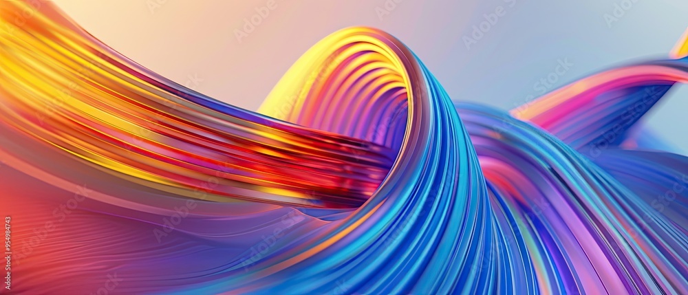 Naklejka premium Abstract Swirling Hues of Vibrant Color
