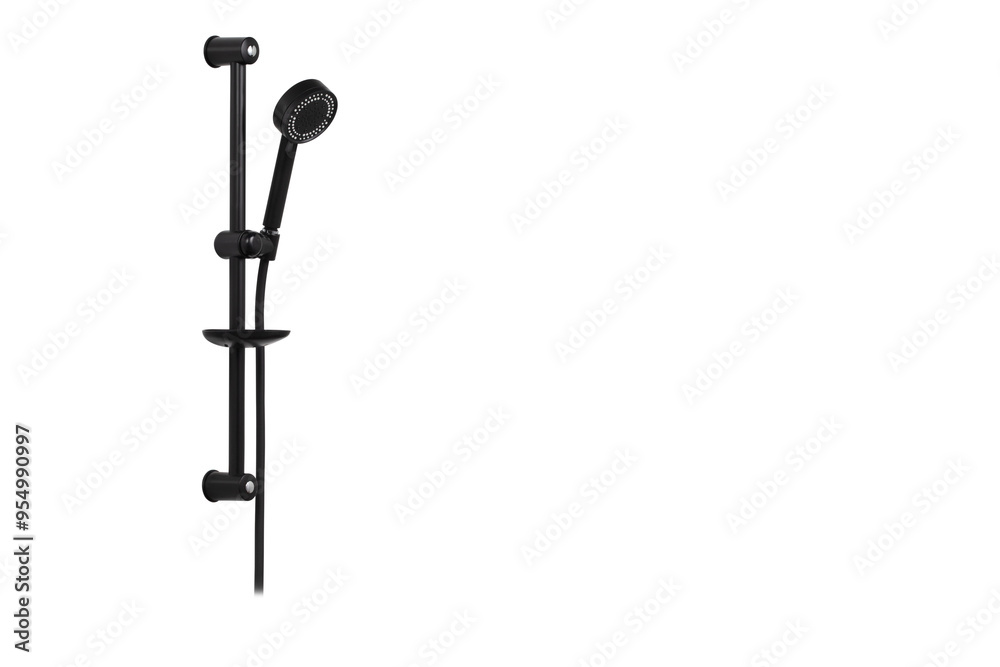 Sleek Black Handheld Shower Head with Adjustable Slide Bar - Modern Matte Finish Bathroom Fixture for Contemporary Design Sleek Black Handheld Shower Head with Adjustable Slide Bar - Modern Matte Finish Bathroom Fixture for Contemporary Design
