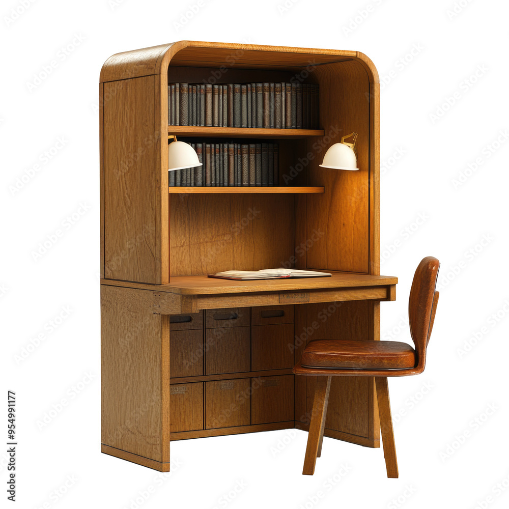 Study carrel on Transparent background Study carrel on Transparent background