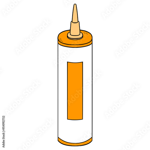 caulk illustration hand drawn isolated vector