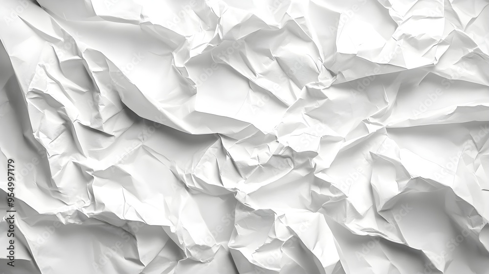 White Crumpled Paper Texture Background White Crumpled Paper Texture Background