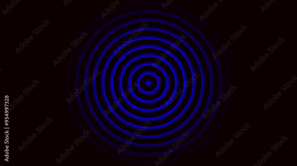 Radio waves background animation. radio wave signal on black background Radio waves background animation. radio wave signal on black background