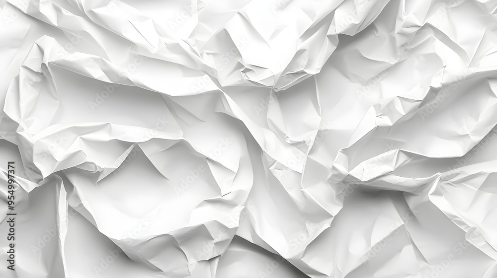 White Crumpled Paper Texture Background White Crumpled Paper Texture Background