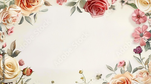 Stunning Wedding Art with Wedding Poster and Flower Frame: A Romantic and Elegant Visual Masterpiece. Showcasing Love and Beauty.