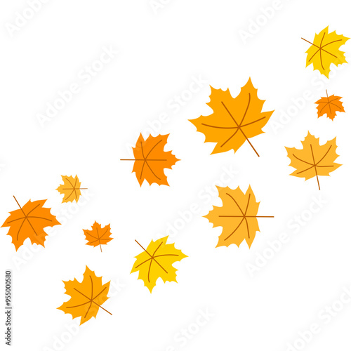 Falling Autumn Leaf