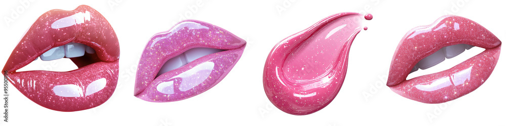 Pink Lip Gloss Texture Close-Up Isolated on Clear Background PNG Highly Detailed Pink Lip Gloss Texture Close-Up Isolated on Clear Background PNG Highly Detailed
